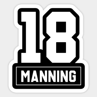 the legendary number 18 of indianapolis Sticker